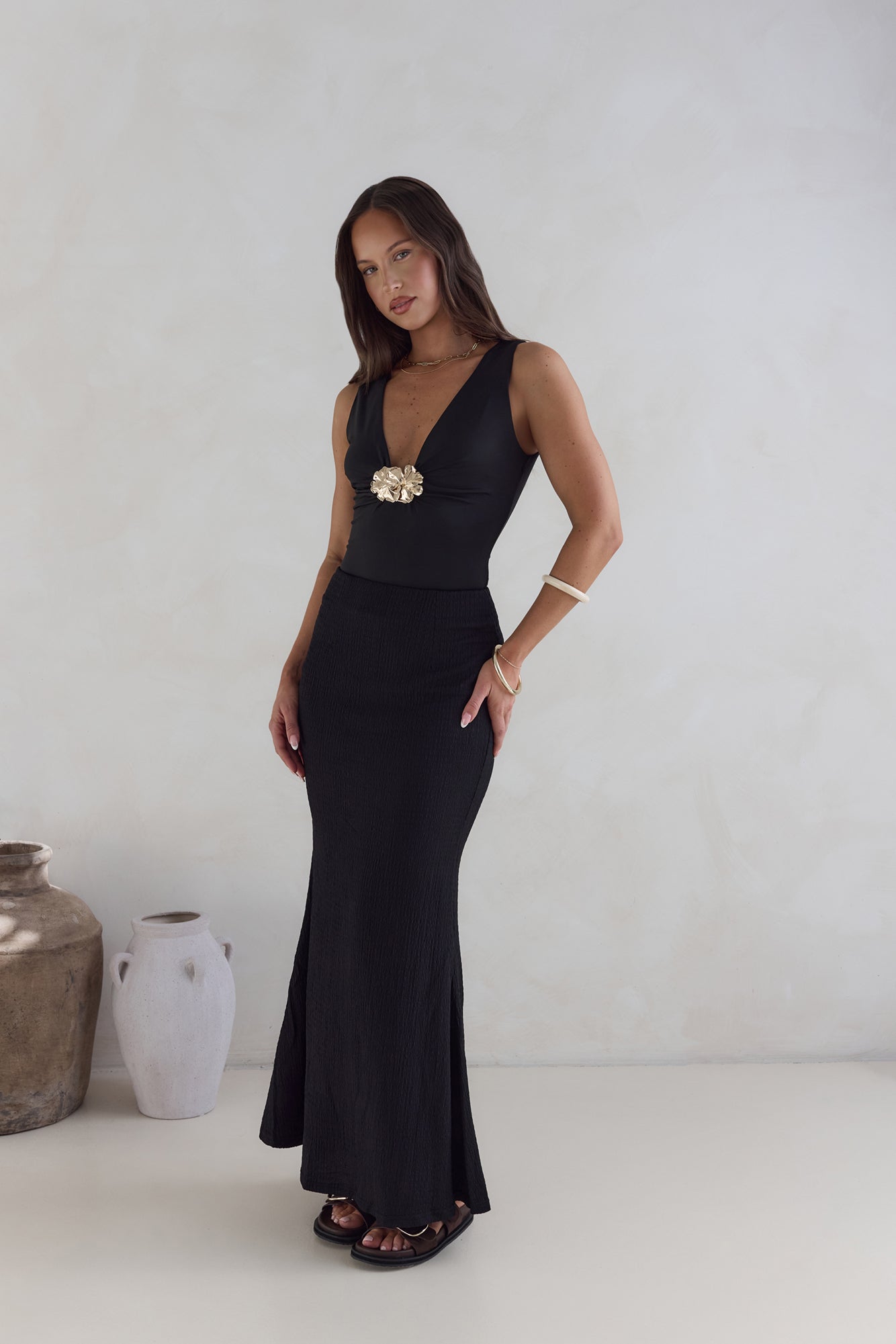 Somewhere She Shines Bodysuit Black