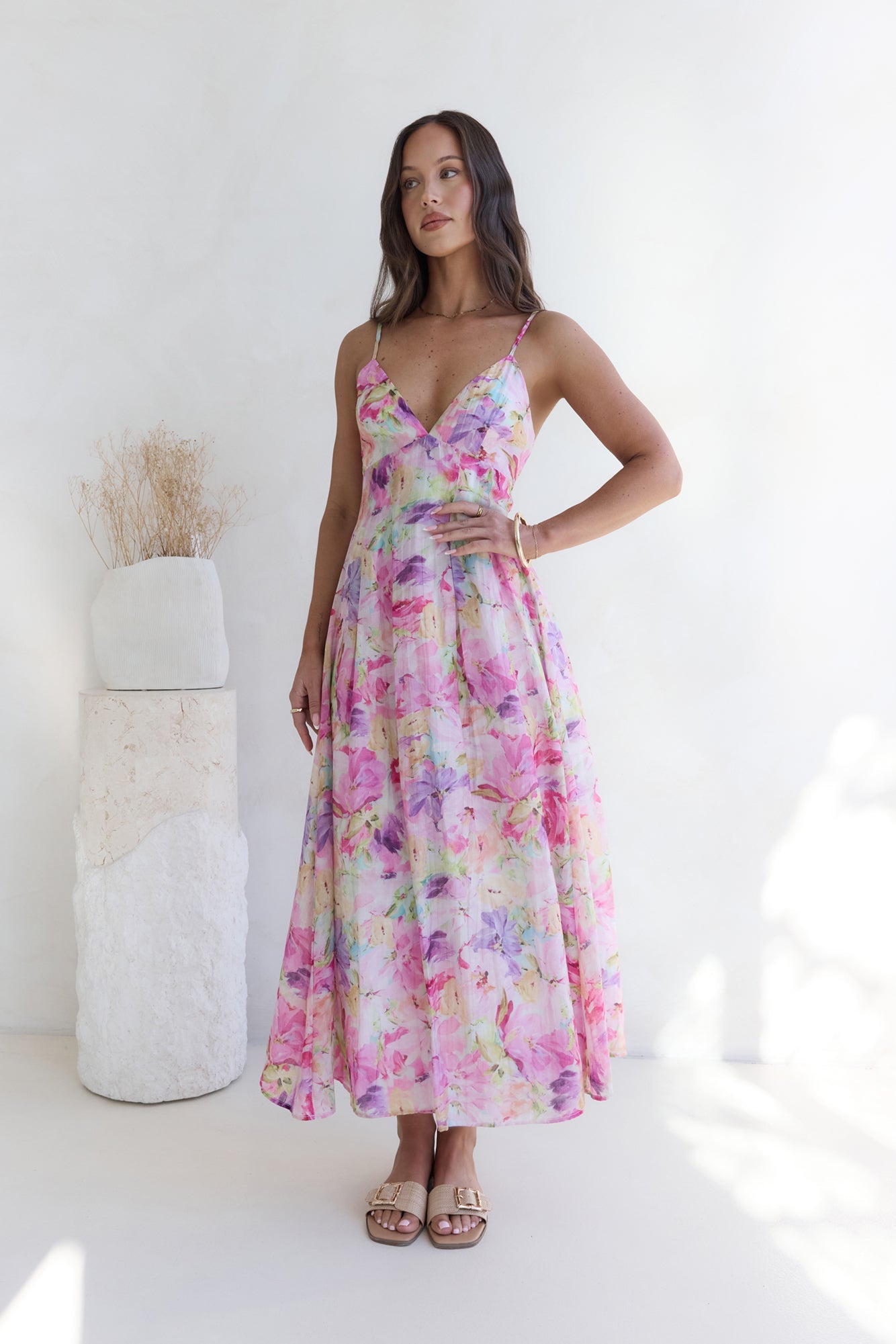 Tides Of Colour Midi Dress Print