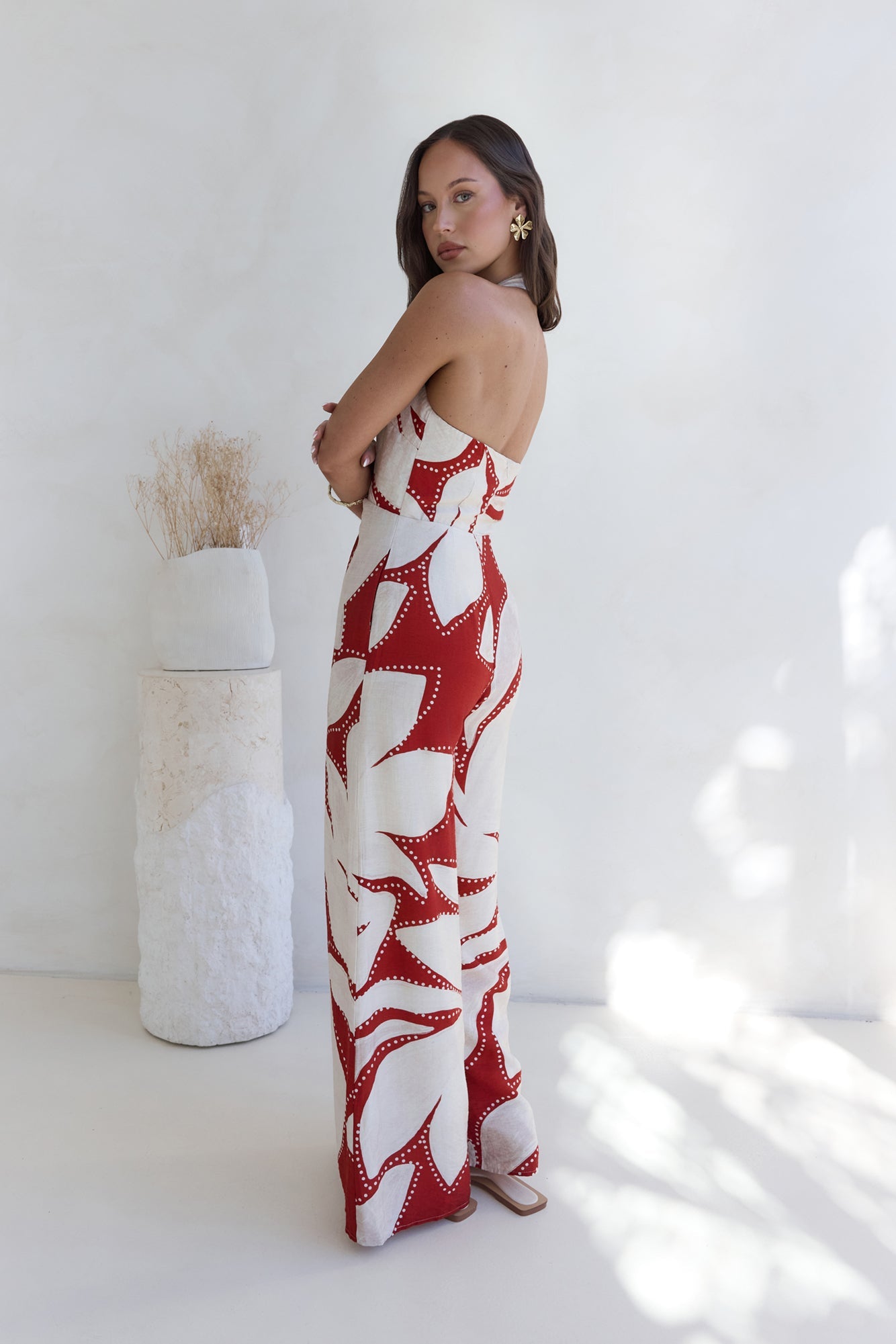 Arlette Halter Jumpsuit Arlette Red