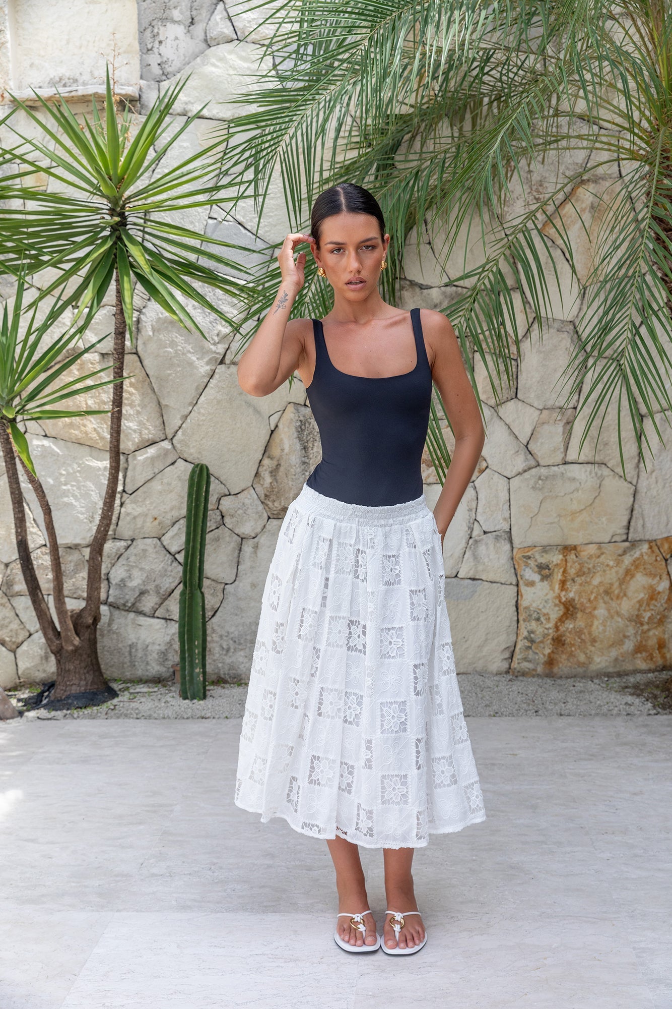 BASE Everyday Staple Singlet Top Black