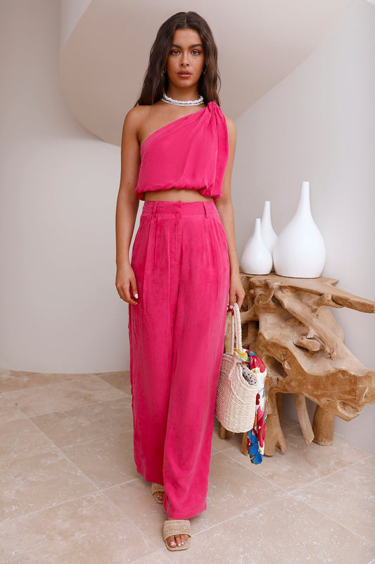 Tropical Dreamscape Crop Top Pink